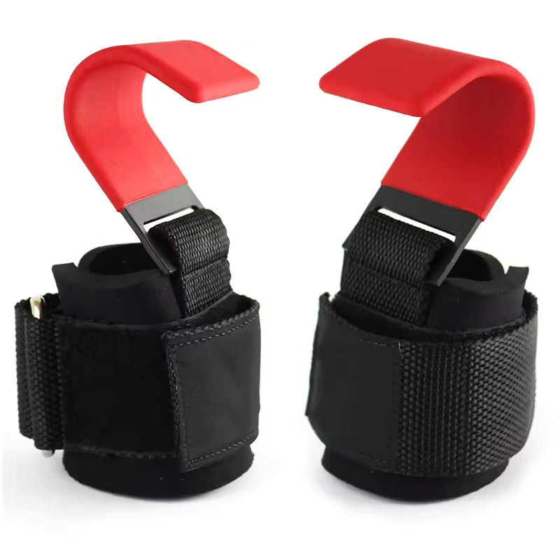 2 Pcs Weight Lifting Hooks - Upgraded Heavy Duty Lifting Wrist Straps for Deadlift, Powerlift, Pull up bar, Liftups, Shrugs, Alternative in Fitness Gym Power Training