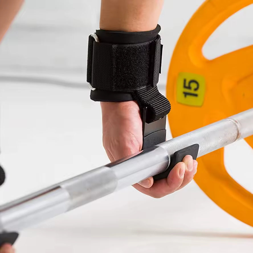 2 Pcs Weight Lifting Hooks - Upgraded Heavy Duty Lifting Wrist Straps for Deadlift, Powerlift, Pull up bar, Liftups, Shrugs, Alternative in Fitness Gym Power Training