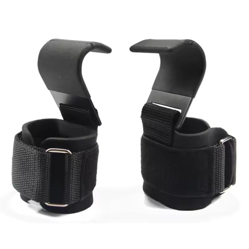 2 Pcs Weight Lifting Hooks - Upgraded Heavy Duty Lifting Wrist Straps for Deadlift, Powerlift, Pull up bar, Liftups, Shrugs, Alternative in Fitness Gym Power Training