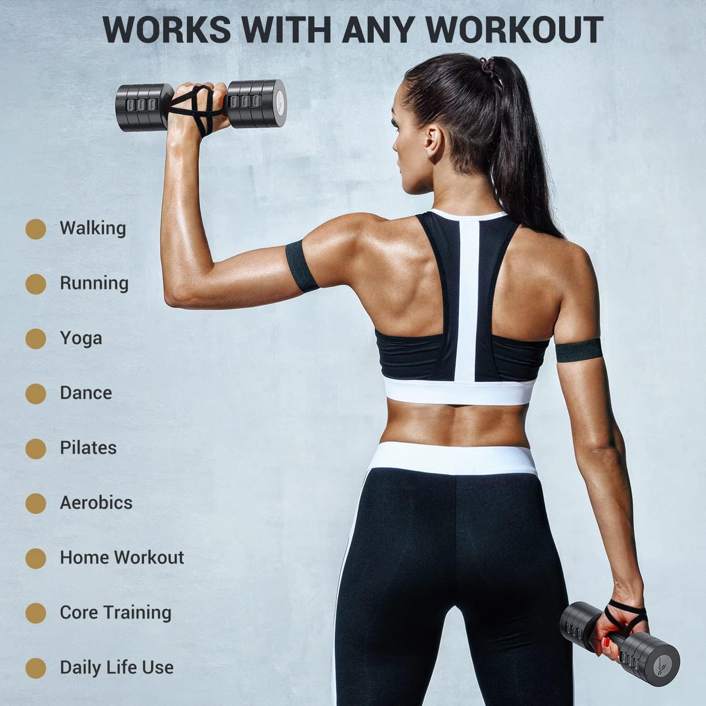 Adjustable Dumbbells Hand Weights Set: Sportneer 5 lb Dumbbell Set of 2 Each 2lb 3lb 4lb 5lb Free Weights Fast Adjust Weight 4 In 1 Weights Dumbbells Set for Women Men Home Gym Exercise Training