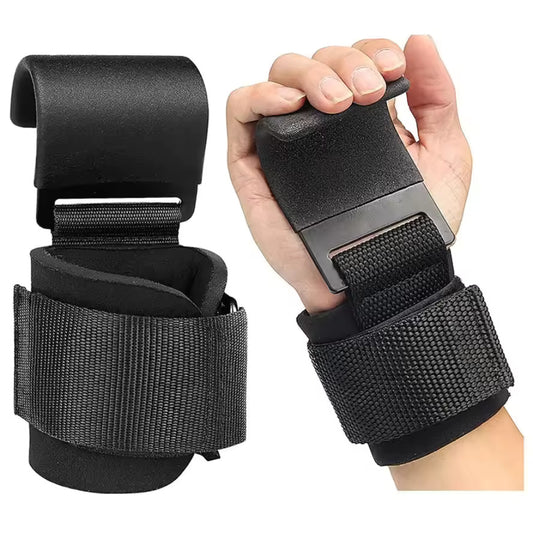 2 Pcs Weight Lifting Hooks - Upgraded Heavy Duty Lifting Wrist Straps for Deadlift, Powerlift, Pull up bar, Liftups, Shrugs, Alternative in Fitness Gym Power Training