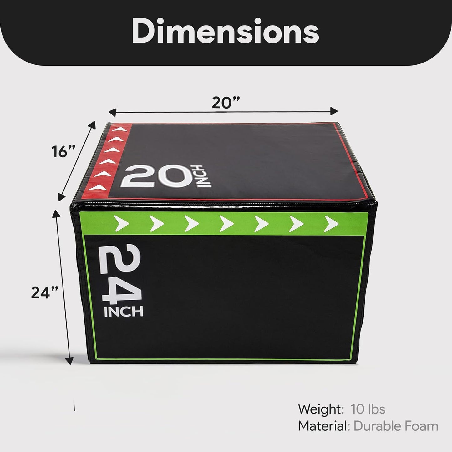 BalanceFrom Foam Plyo Jumping Exercise Box for Home Gym, Multiple Size and Color Options - for Plyometric Jump Training, HIIT Workouts, Step-Ups, Agility Drills and Lower Body Strength