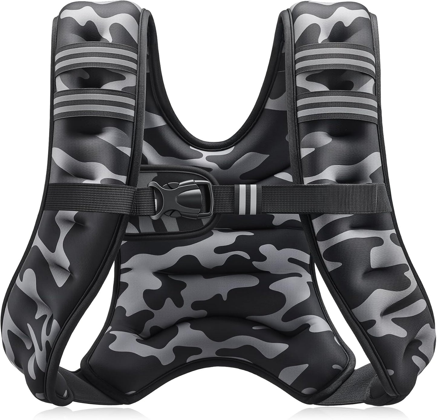 Gym Workout Weighted Vest 6lb/8lb/12lb/16lb/20lb/25lb/30lb  With Reflective Stripes, Strength Training, Running, Fitness, Muscle Building, Weight Loss, Weightlifting